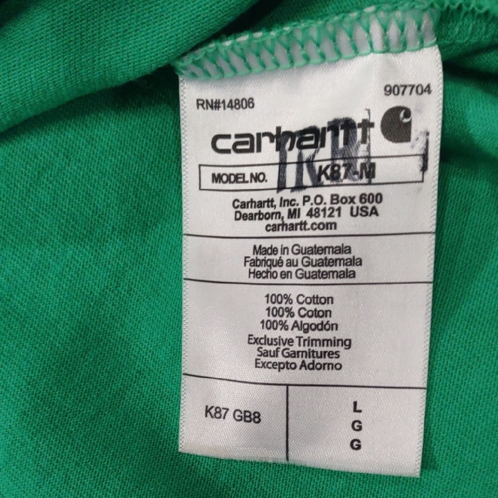 Carhartt Vibrant Green Tee with Pocket - Picture 14 of 15